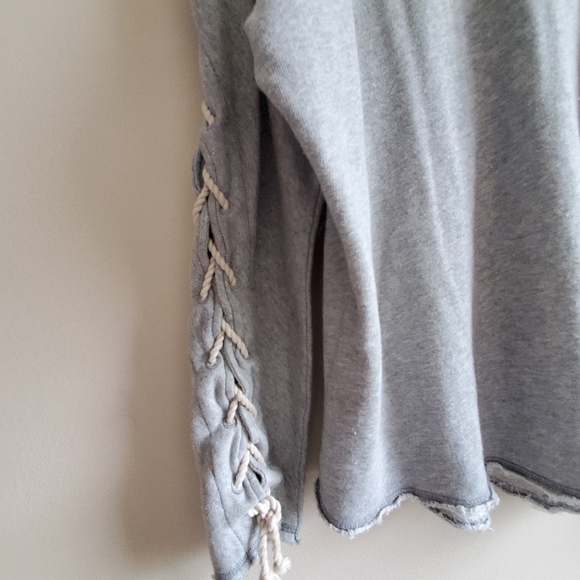 Free People Rope Tie Pullover Sweatshirt XS - Picture 4 of 8